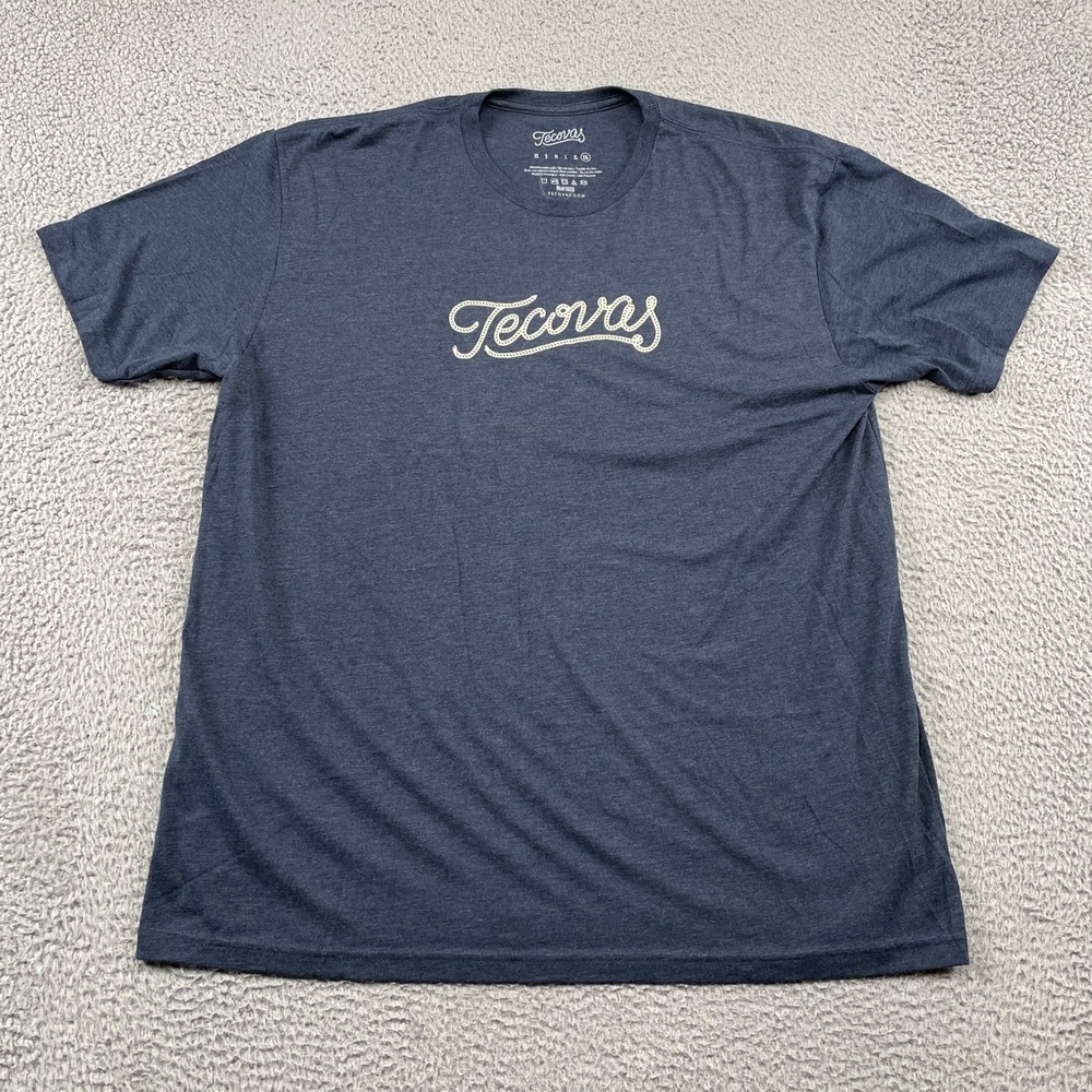 Tecovas T-Shirt Mens XXL Blue Rope Logo Graphic Short Sleeve Crew Neck Cotton